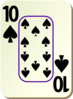 Bordered Ten Of Spades Clip Art